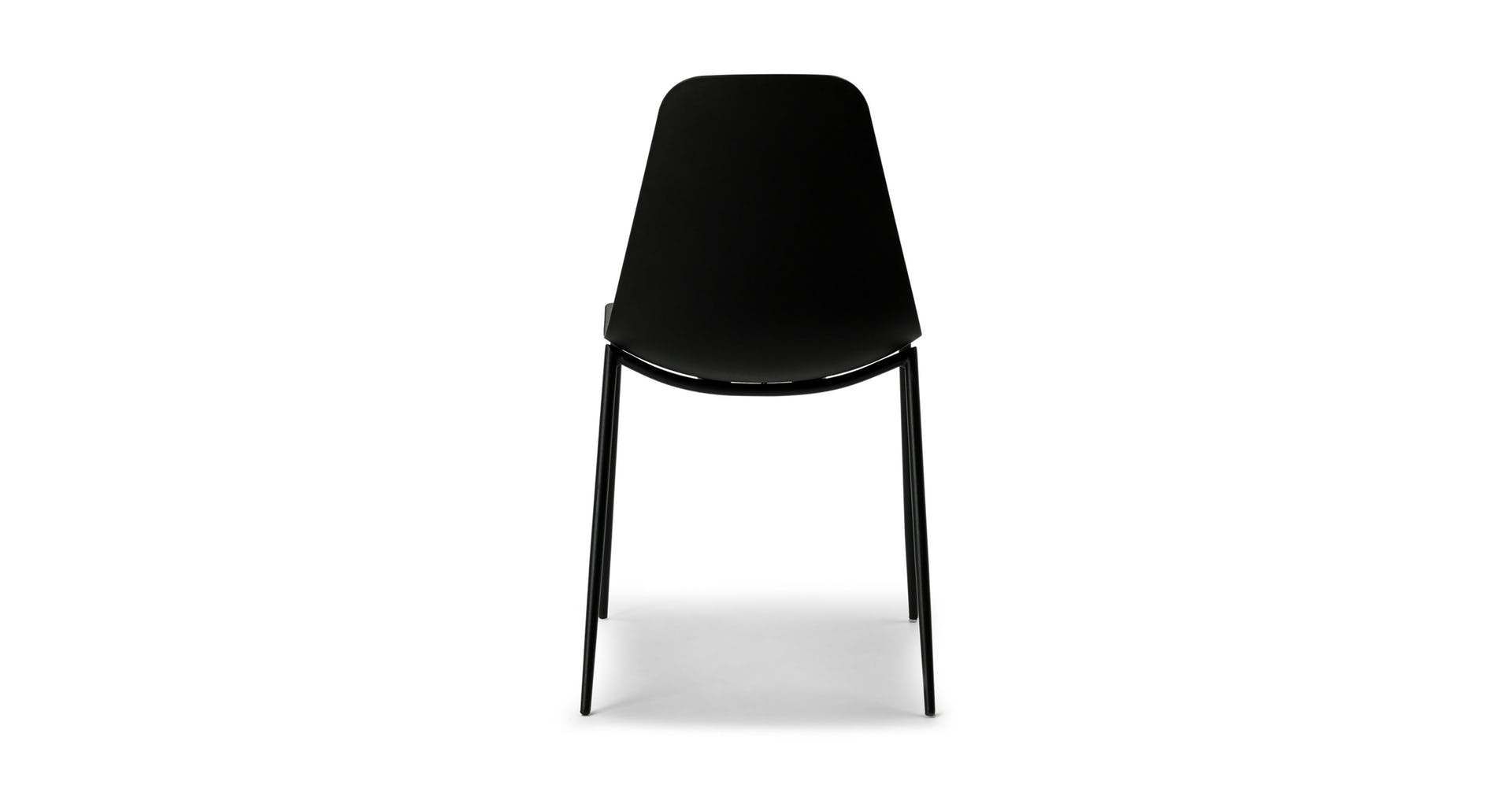 Svelti Dining Chair, Pure Black, Armless - Image 3