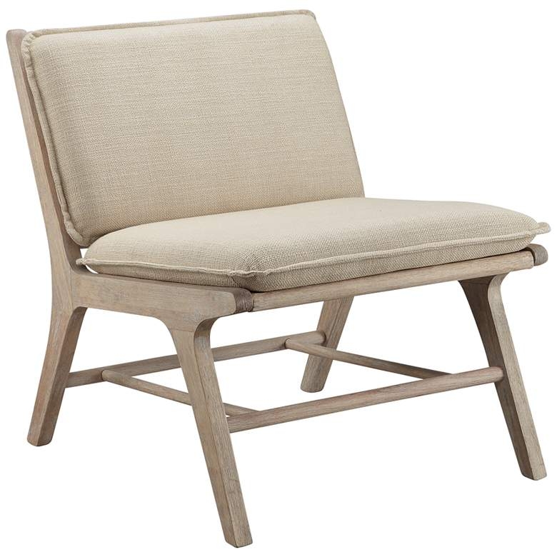 INK + IVY Melbourne Tan Rubber Wood Accent Chair - Style # 97G43 - Image 1