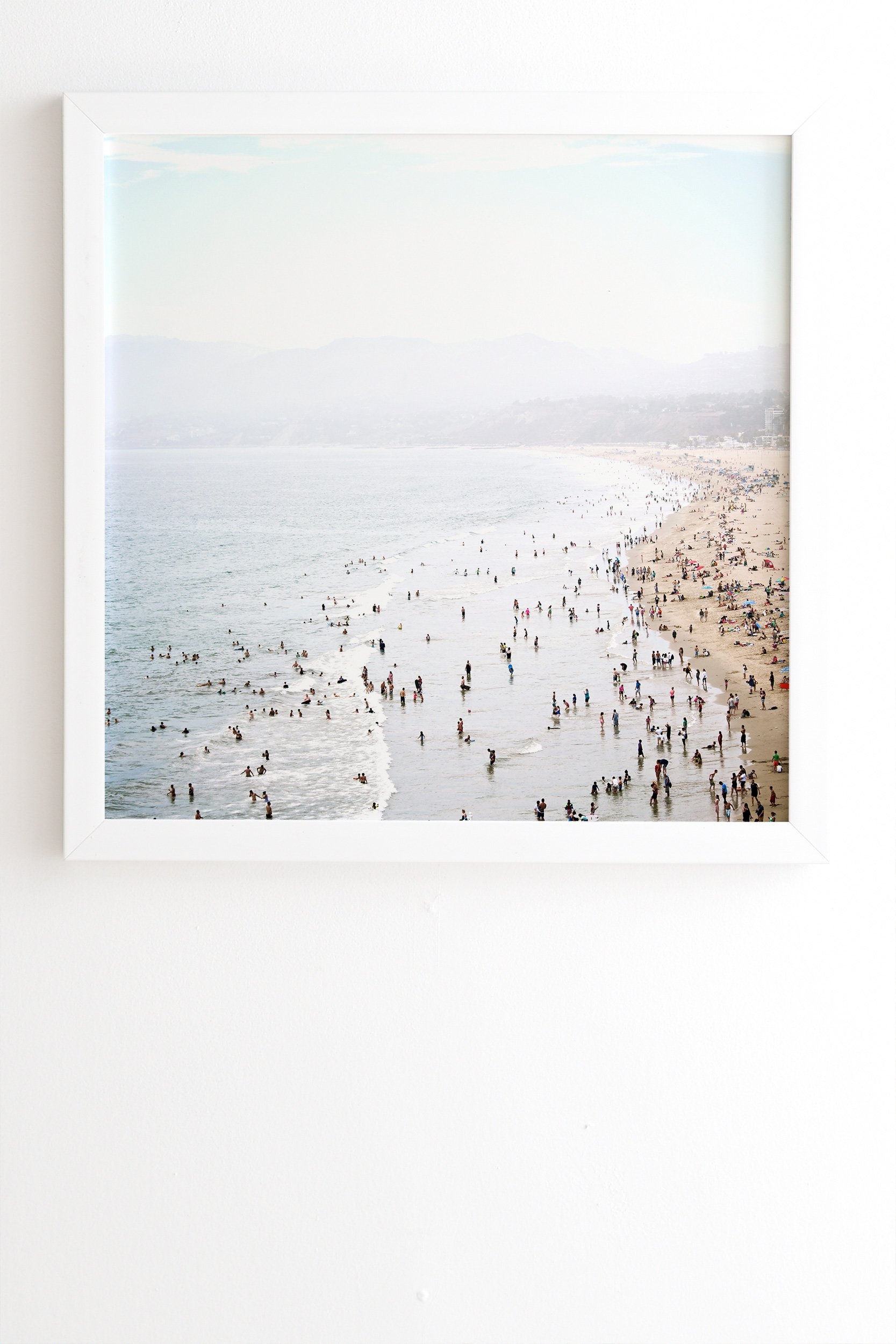 LA SUMMER Framed Wall Art -30x30-White Frame - Image 0