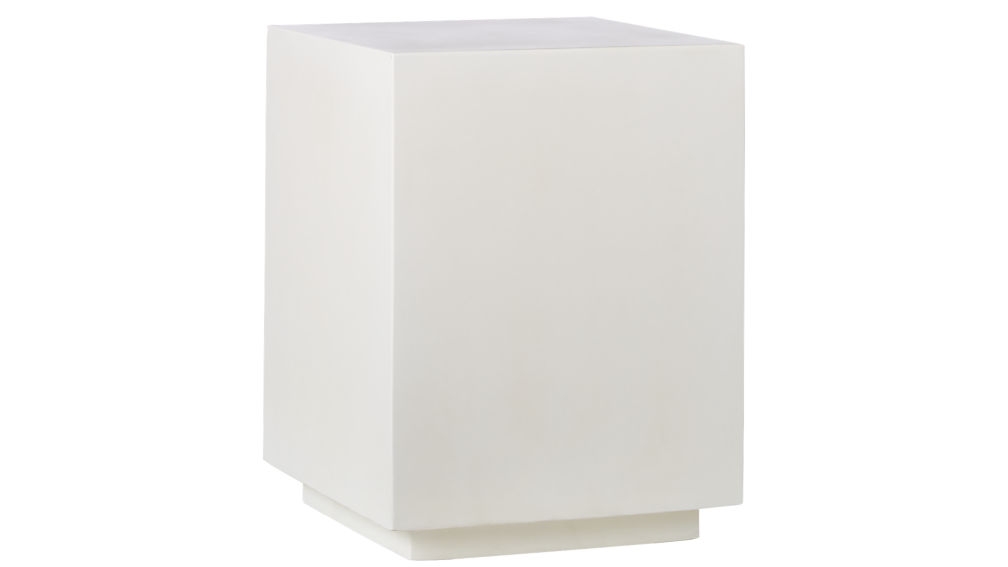Matter Ivory Cement Square Side Table - Image 1