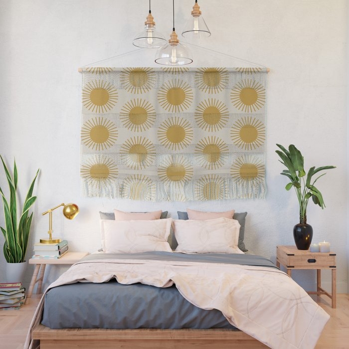 Golden Sun Pattern Wall Hanging - Image 1
