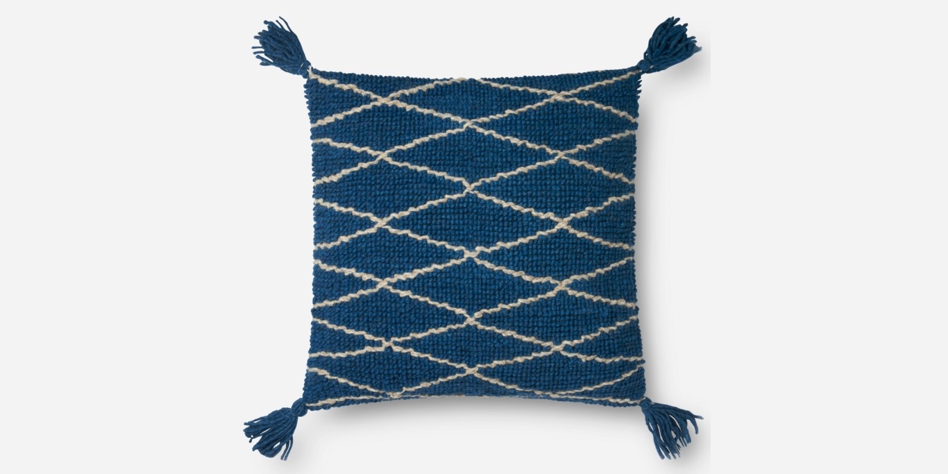 PILLOWS - BLUE - 22" X 22" - with poly insert - Image 0