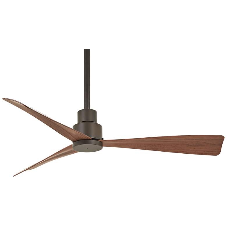 44" Minka Aire Simple Oil-Rubbed Bronze Outdoor Ceiling Fan - Image 0