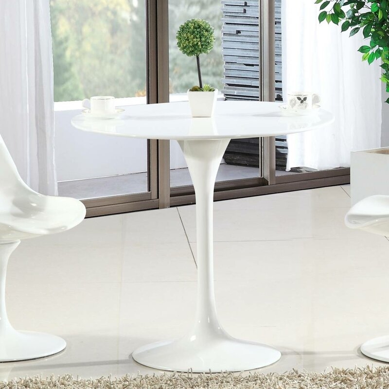 Sariah Round Fiberglass Dining Table - Image 1