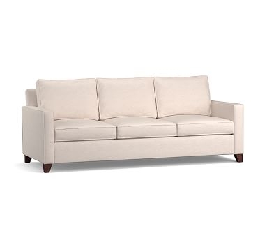 Cameron Square Arm Upholstered Deep Seat Grand Sofa 3-Seater 96", Polyester Wrapped Cushions, Sunbrella(R) Performance Chenille Fog - Image 1