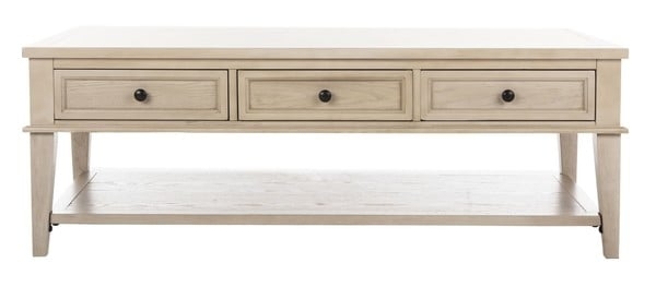 Manelin Coffee Table With Storage Drawers - White Wash - Arlo Home - Image 0