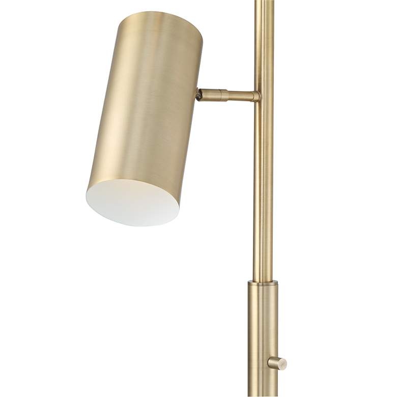 Possini Euro Canasta Trac Tree Floor Lamp Satin Brass - Image 1