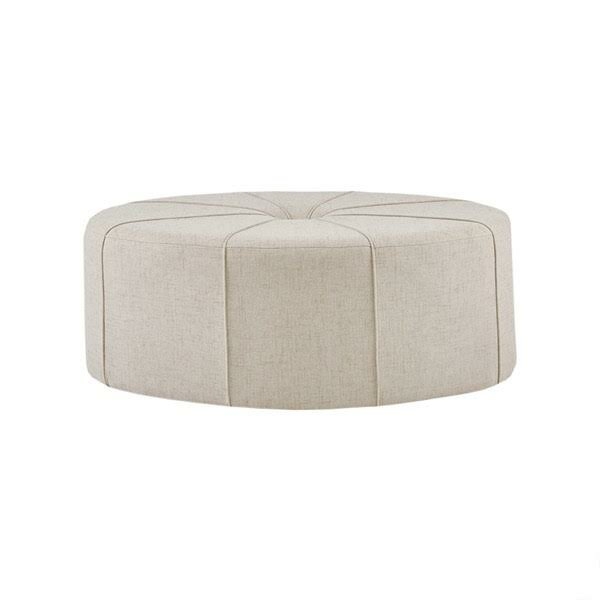 Telly Oval Tufted Cocktail Ottoman - Image 1