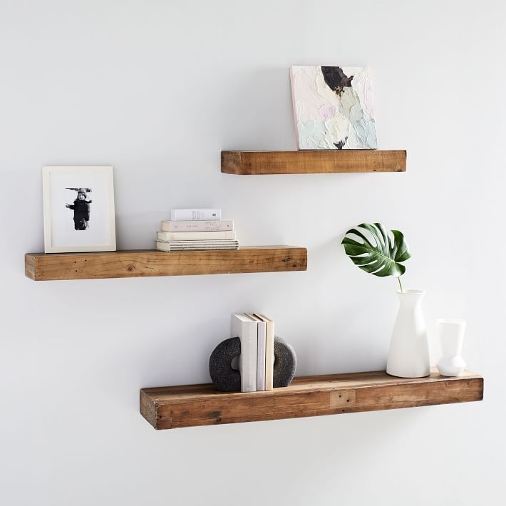Reclaimed Wood Floating Shelf: 4' - Image 0