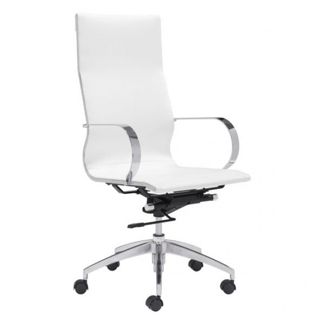 Glider Hi Back Office Chair White - Image 0