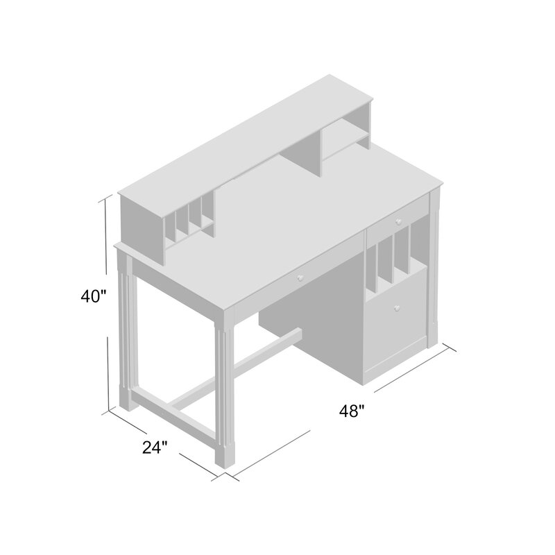 Kittitas Deluxe Computer Desk with Hutch - Image 3