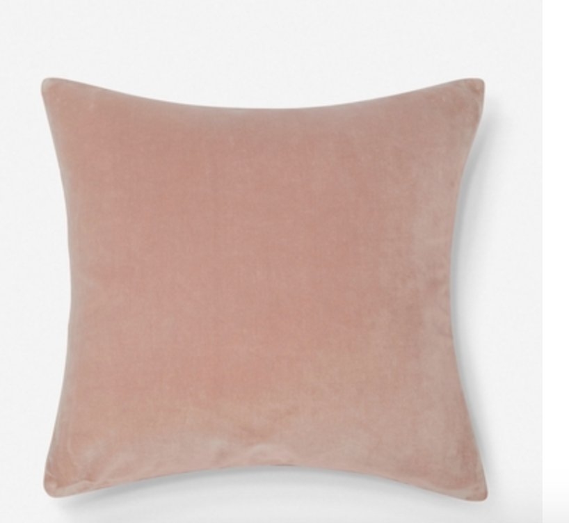 Charlotte Velvet Pillow, Rosewater - Image 0