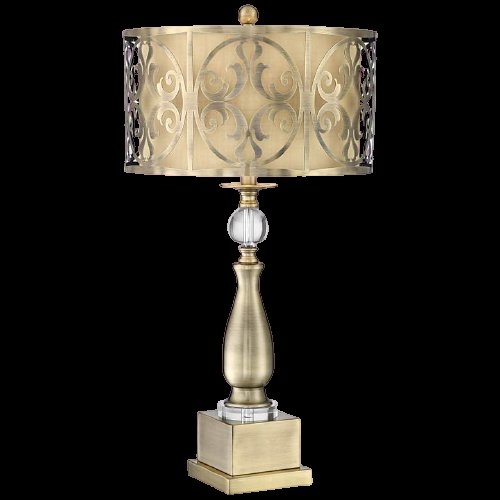 Possini Euro Doris Brass Metal Table Lamp - Style # 63T40 - Image 0