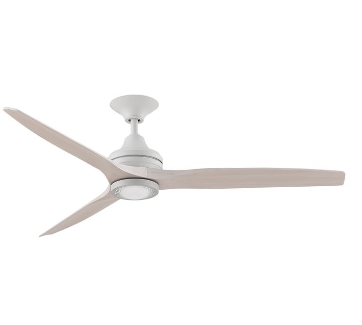 60" Spitfire Indoor/Outdoor Ceiling Fan With LED Kit, Matte White Motor With White Washed Blades - Image 0