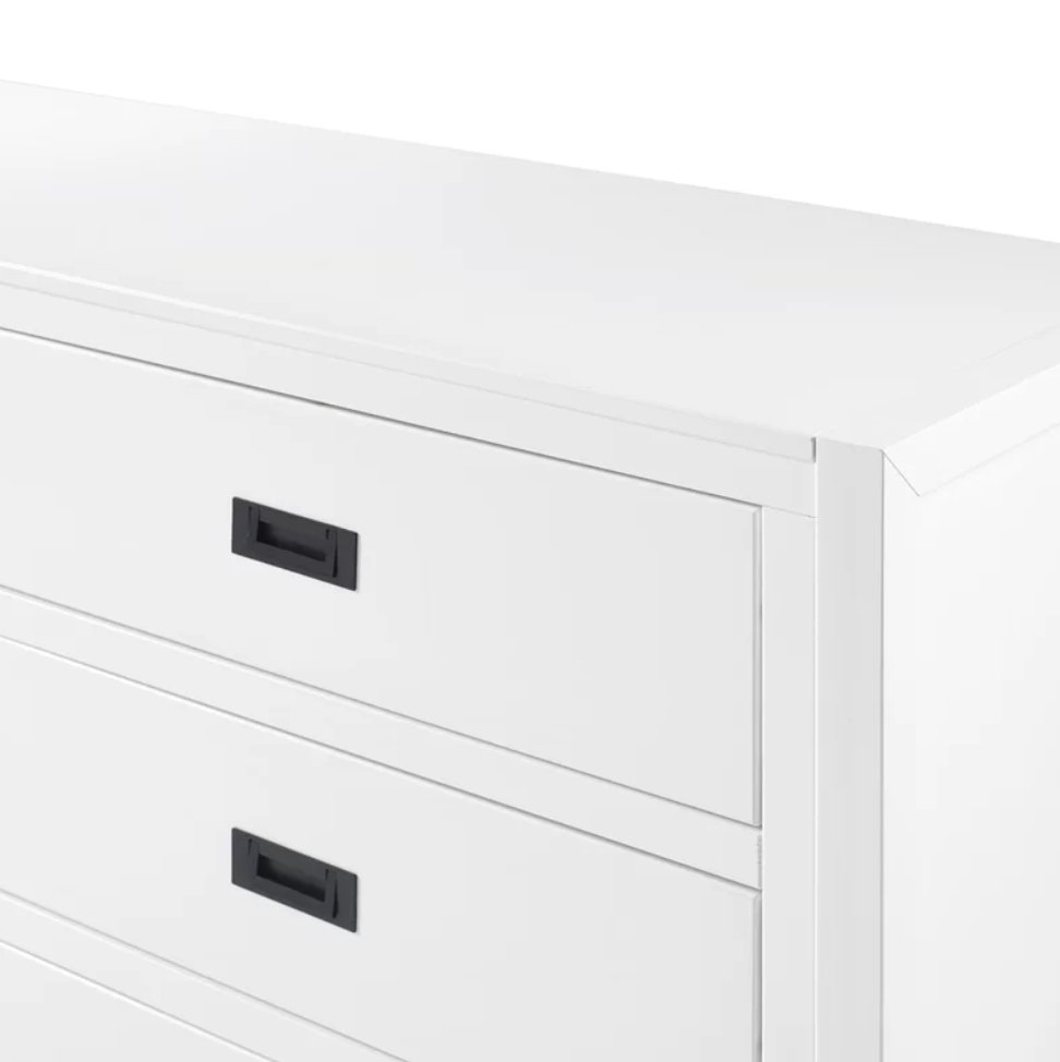 White Clareta 6 Drawer Double Dresser - Image 1