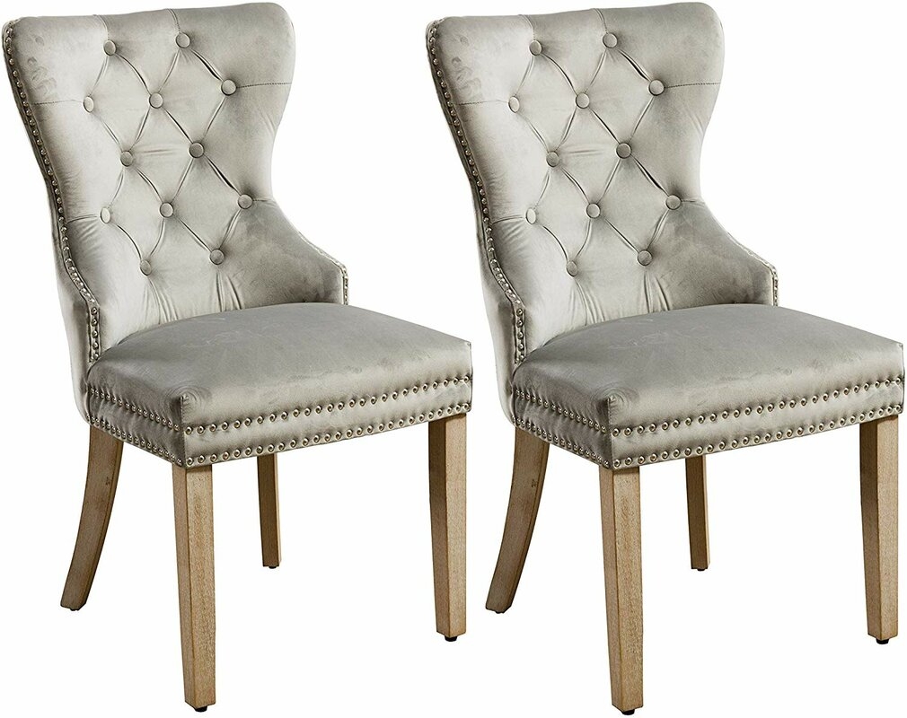 Wallick Tufted Velvet Upholstered Dining Chair - Image 1