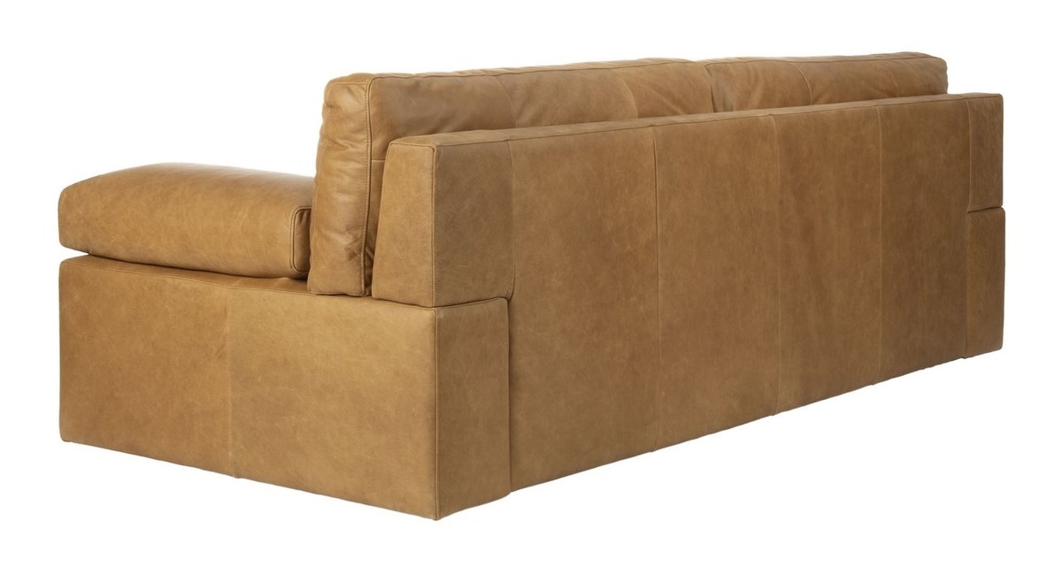 Sampson Italian Leather Sofa - Light Brown - Arlo Home - Image 8