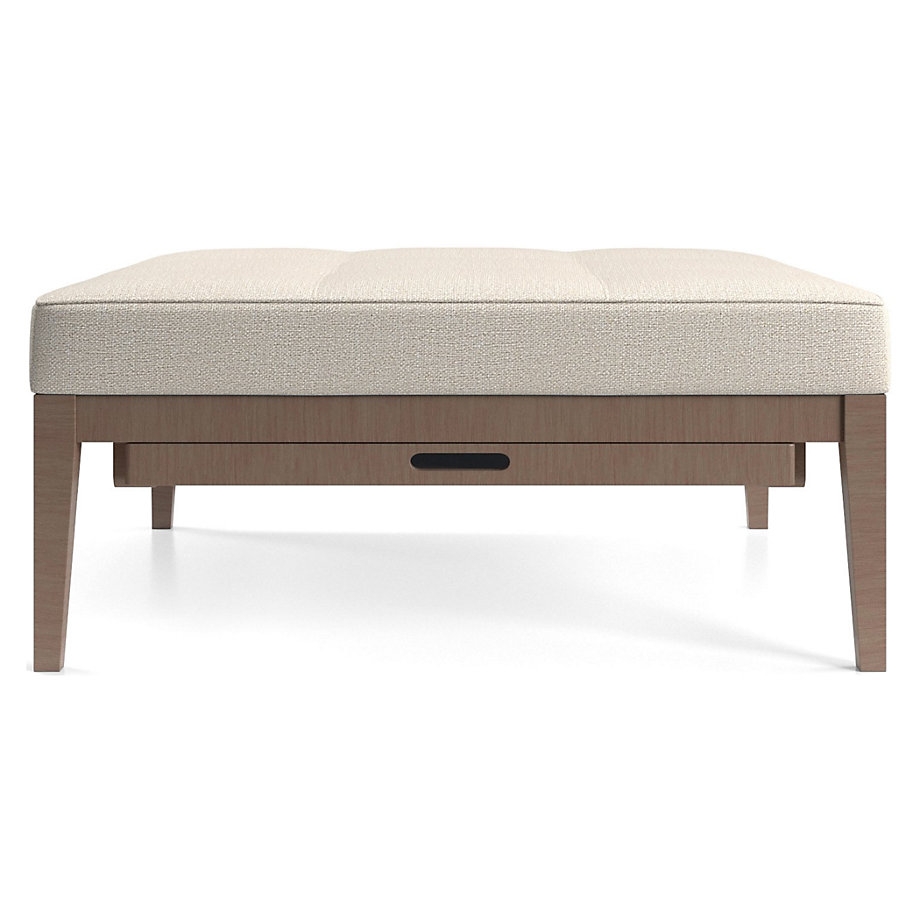 Nash Square Tufted Ottoman with Tray - Image 0