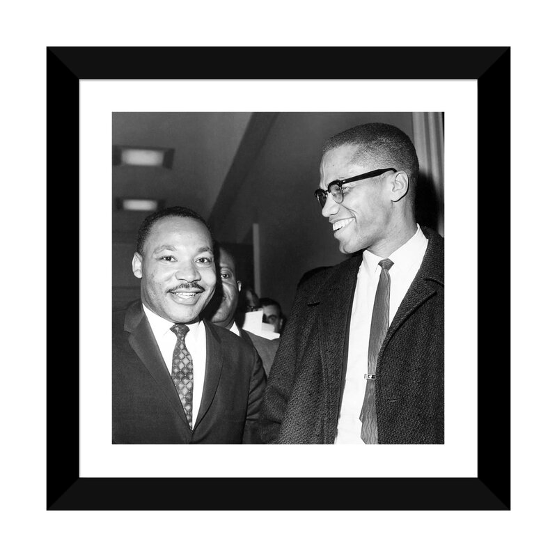 King And Malcolm X 1964 -  24x24 Photograph - Image 0