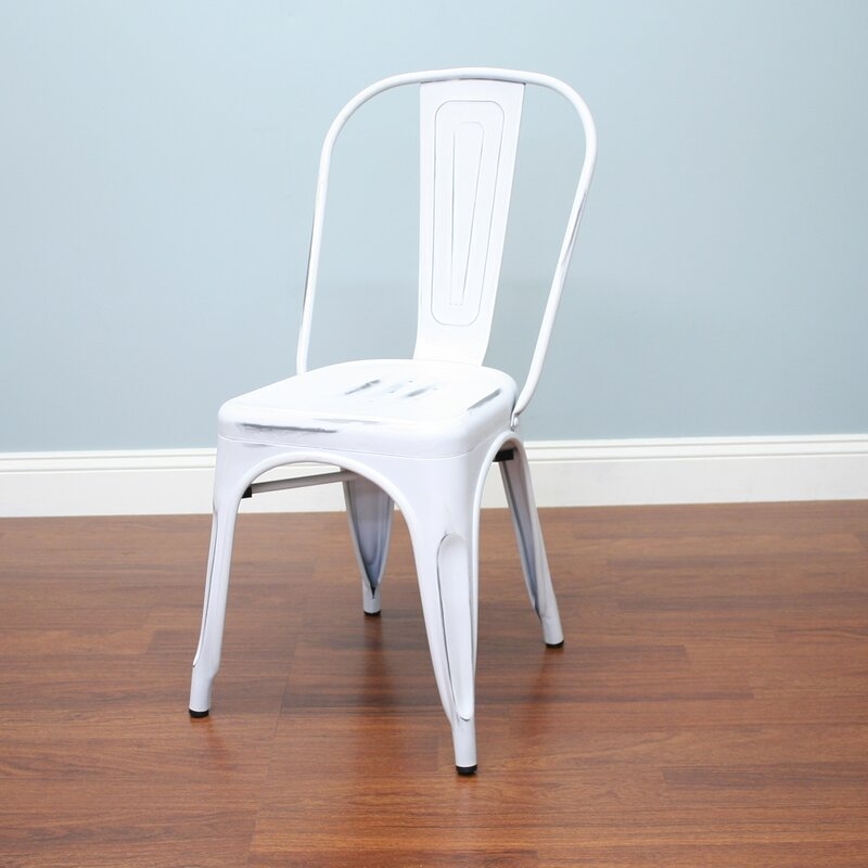 Guilherme Slat Back Stacking Side Chair (Set of 2) - Image 0