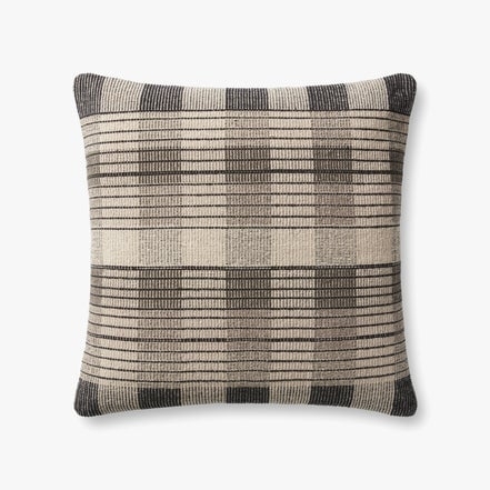 Amber Lewis x Loloi Pillows Ivory / Black 22" x 22" Cover Only - Image 0