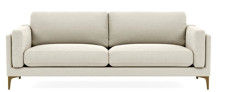 GABY 2-Seat Sofa-80"- Chalk - brass legs - Image 0