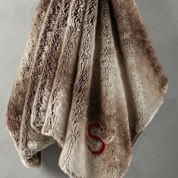 Faux Fur Ombre Throw, 60"x80", Feather Gray - Image 3