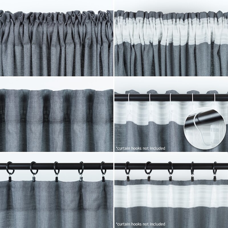 Carolie Ombre Semi-Sheer Rod Pocket Curtains (Set of 2) - Image 4