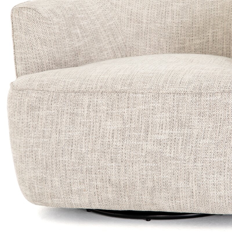 Four Hands Ollis Mila Swivel Barrel Chair Upholstery Color: Brazos Dove RESTOCK Late May 2022 - Image 1