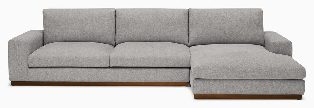 Holt Sectional, Right Chaise, Sunbrella Premier Fog - Image 0