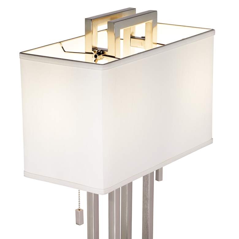 Possini Euro Design Double Tier Brushed Nickel Floor Lamp - Style # 51639 - Image 3