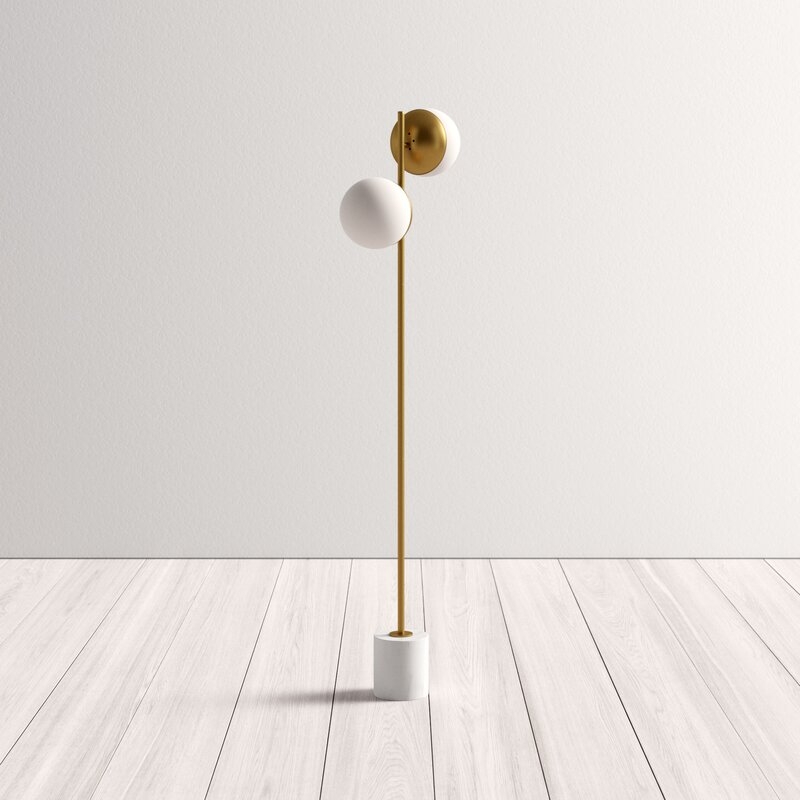 Yearby 62.5" Tree Floor Lamp / Brass / Frosted White - Image 1