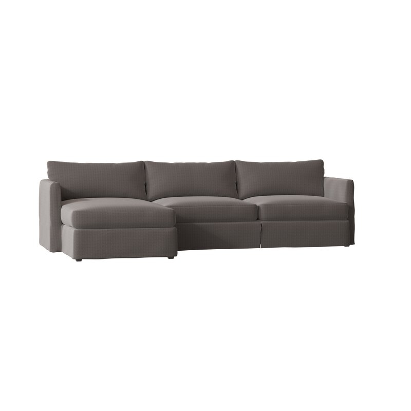 Leisure 121" Sectional - Zula Charcoal, Right hand facing - Image 0