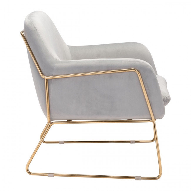 Lauryn Chair, Gray Velvet - Image 1