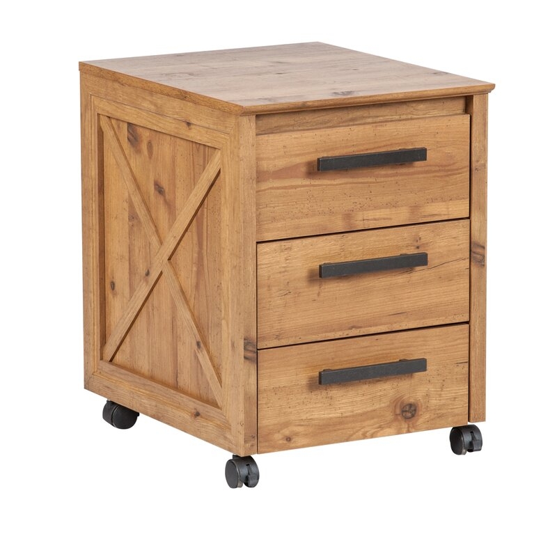 Hagberg 3-Drawer Mobile Vertical Filing Cabinet - Image 1