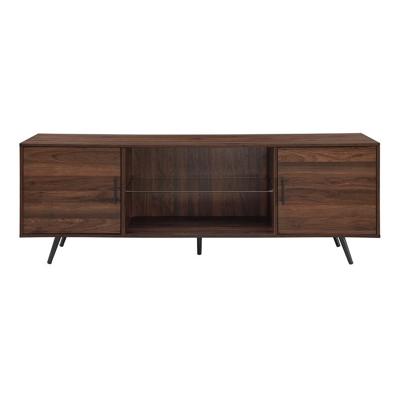 Glenn TV Stand for TVs up to 78", Dark Walnut - Image 1