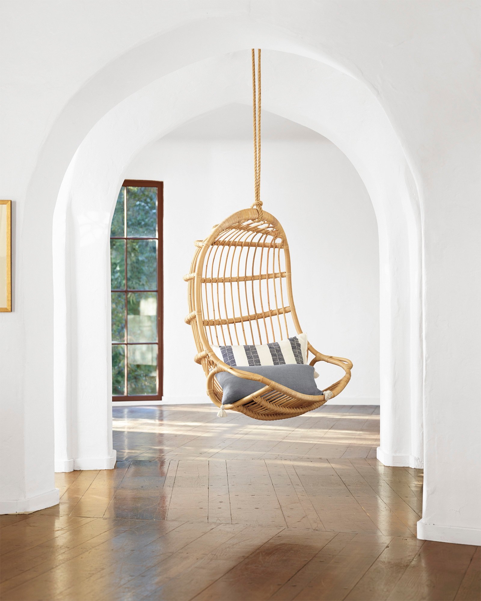 Hanging Rattan Chair - Natural - Image 2