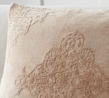 Maddie Textured Pillow, 22", Ivory - Image 4