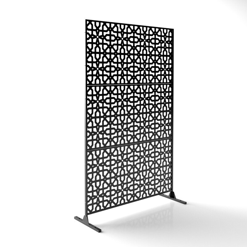 6.5 ft. H x 4 ft. W Screen Series Metal Fence Panel - Image 0