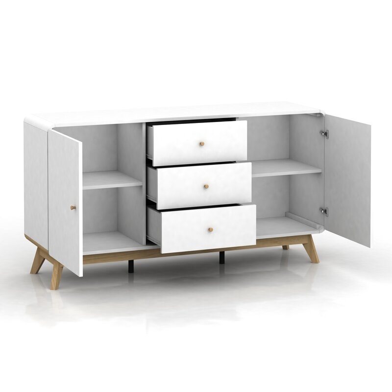 Bobb 55.1'' Wide 3 Drawer Sideboard - Image 1