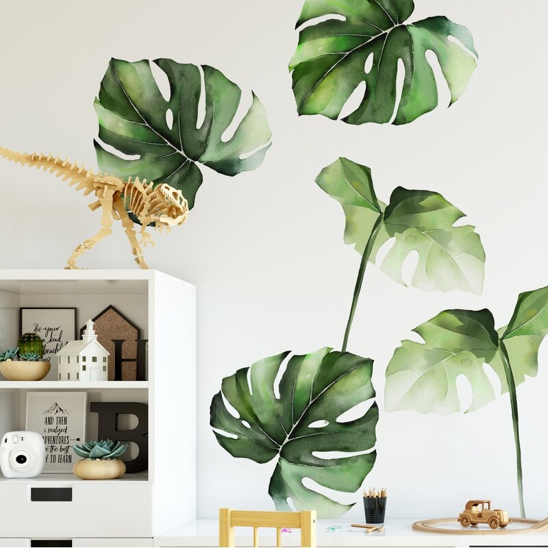 Monstera Jungle Leaves Wall Decal - Image 0