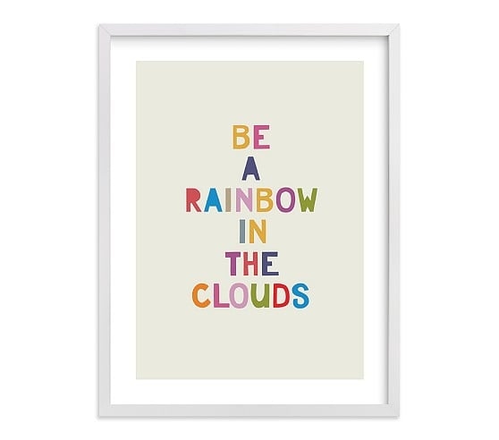 Minted(R) Rainbow in a Cloud Wall Art By Hanna Mac; 18x24, White - Image 0