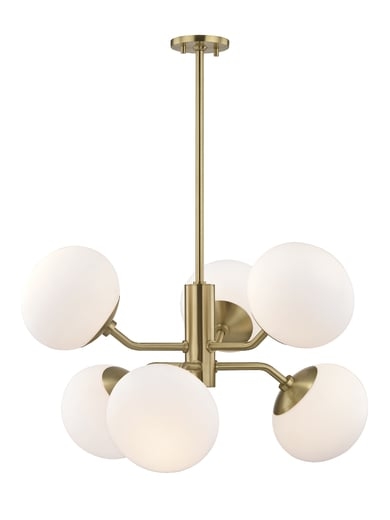 AINSLEY CHANDELIER, AGED BRASS - Image 0