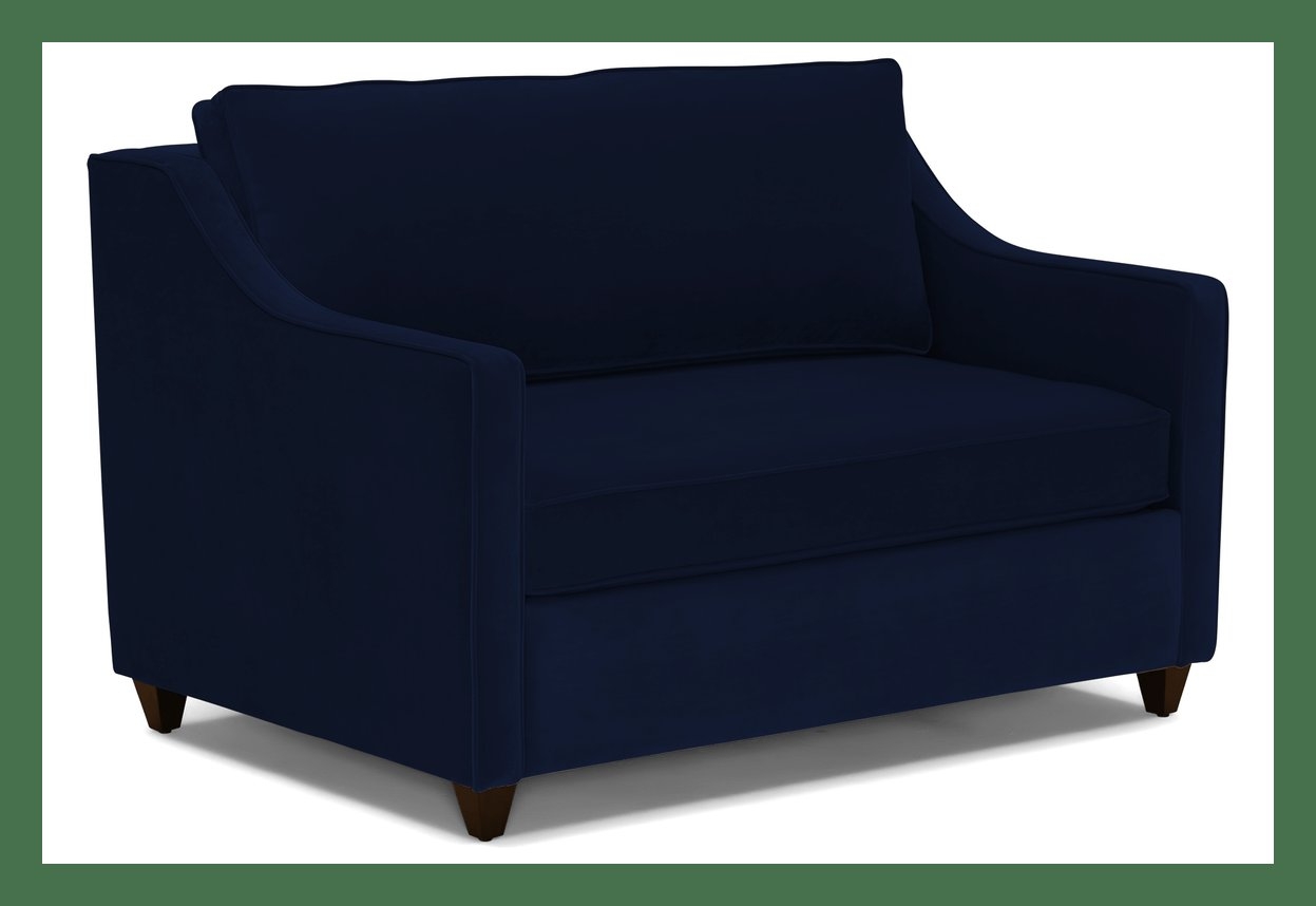 Brooks Mid Century Modern Twin Sleeper Sofa - Royale Cobalt - Image 0