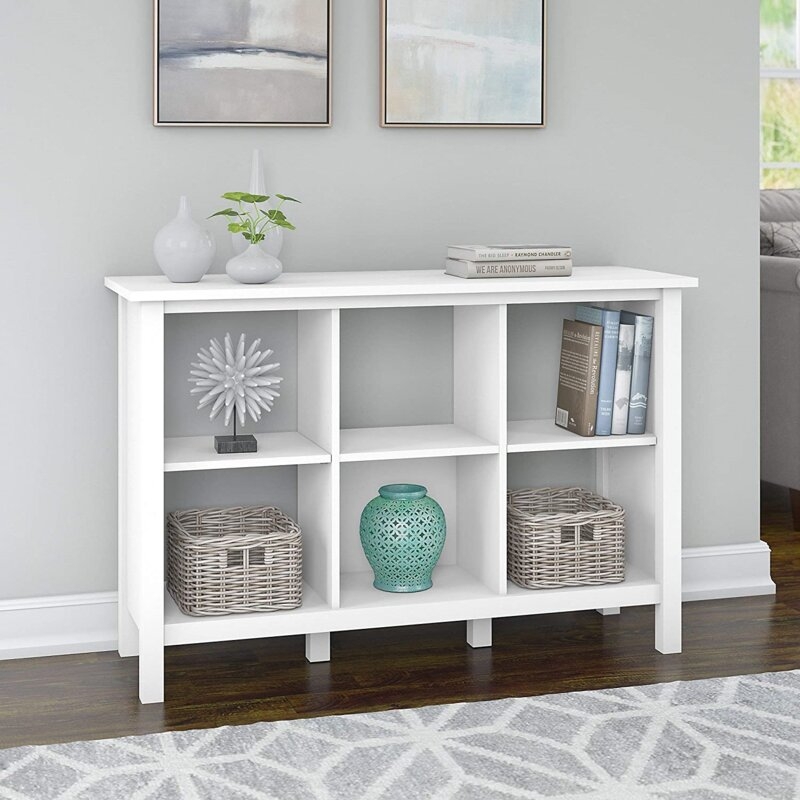6 Cube Storage Bookcase In Pure White - Image 0