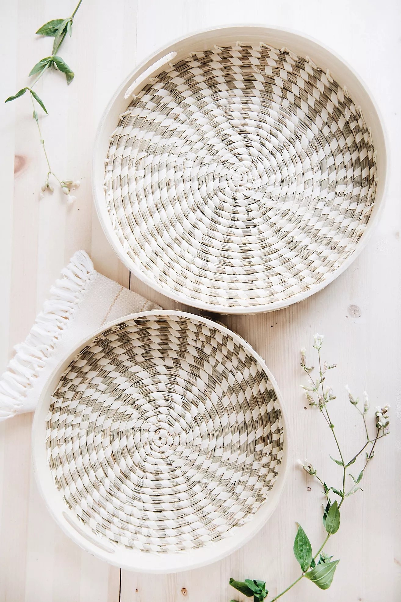 Connected Goods Lola Woven Bamboo Tray, Large - Image 0