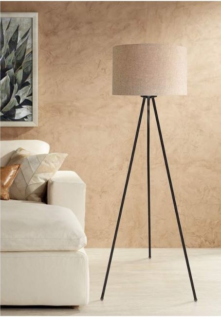 Lite Source Tullio Dark Bronze Tripod Floor Lamp - Style # 33F04 - Image 1