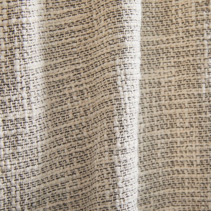 Cotton Textured Weave Curtain + Blackout Lining - Ivory 84" - Image 2