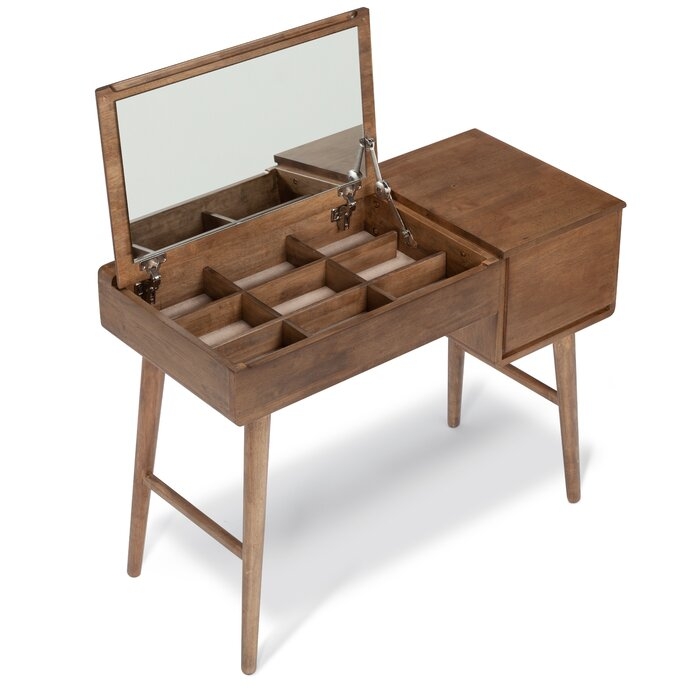 Corinth Oliver Solid Wood Vanity with Mirror - Image 1