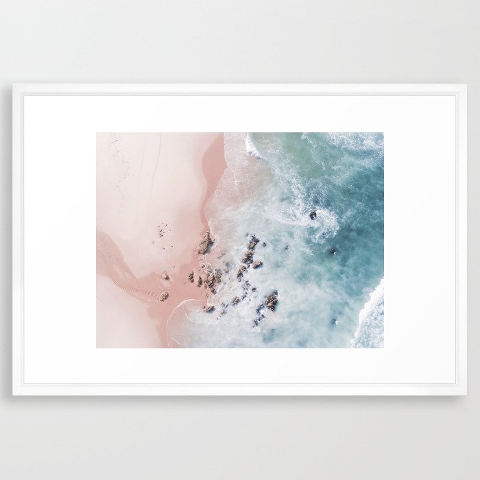 Sea Bliss Framed Art Print - Vector White - 26x38 - Image 0